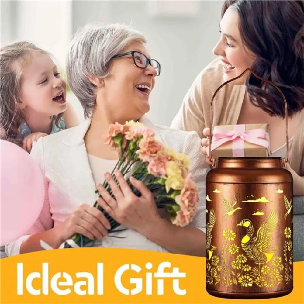 New Solar Lanterns Outdoor Waterproof Garden Decor Birthday Gifts for Women Mom